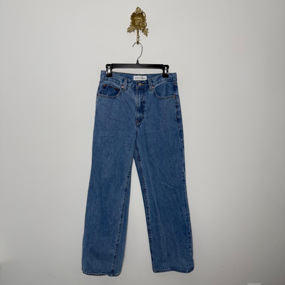 Aritzia Blue Wide Leg Flare Jeans